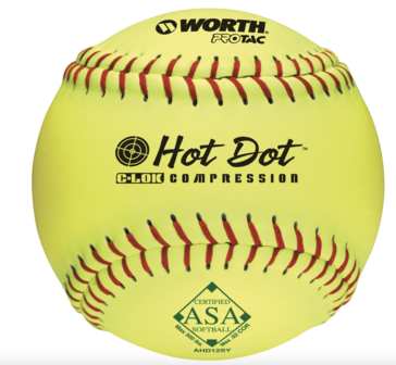 Worth Hot Dot Slowpitch Softball USA 12&quot; 52/300